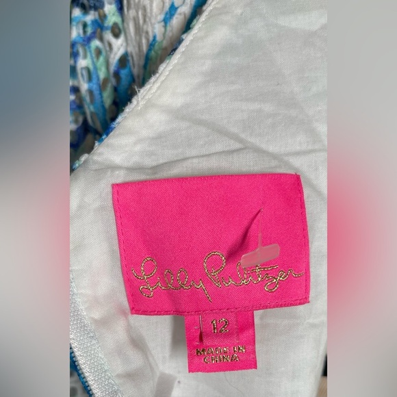 Lilly Pulitzer | Laurie Romper | White & Blue Eyelet | Women’s 12 - Picture 5 of 6